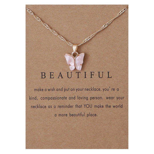 Womens Sweet Butterfly Necklace